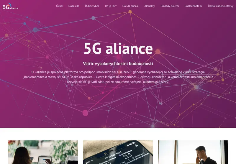 Homepage webu 5galiance.cz