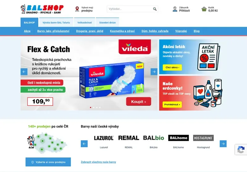 Homepage webu bal.cz