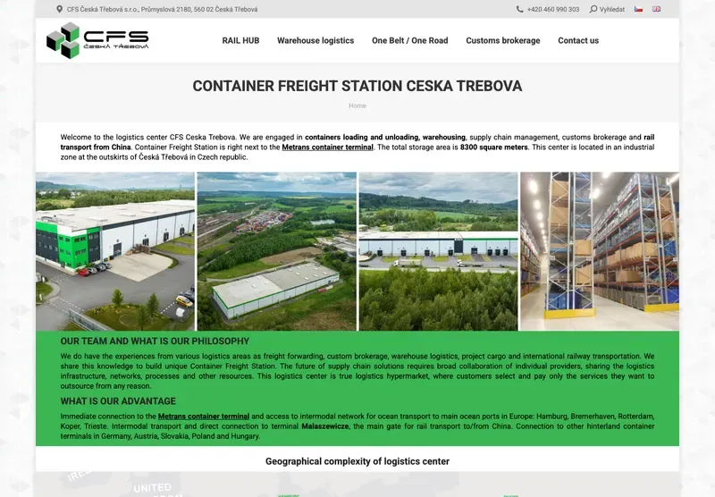 Homepage webu cfsct.cz