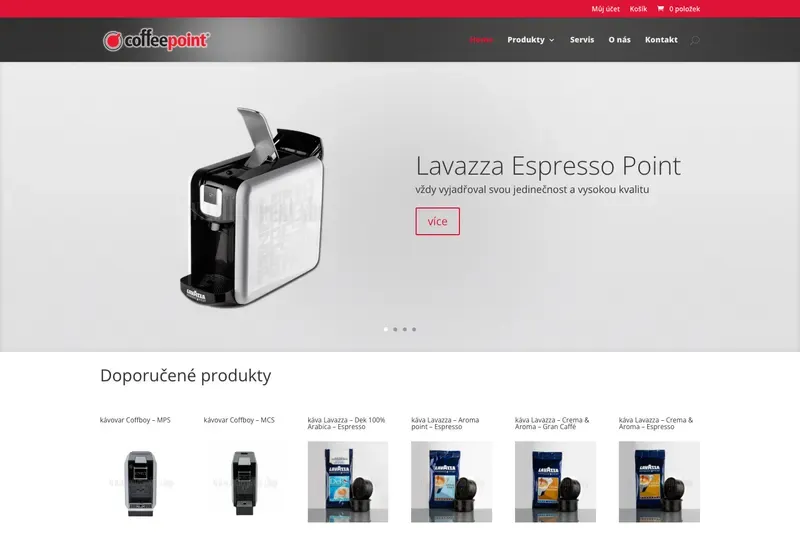Homepage webu coffeepoint.cz