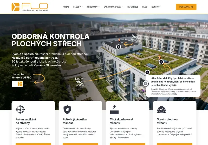 Homepage webu flo-lokalizace.cz