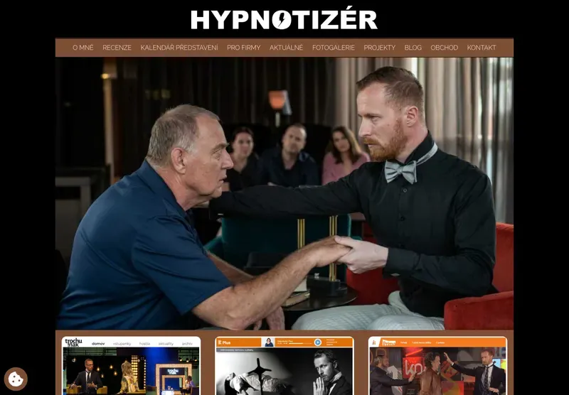 Homepage webu hypnotizer.cz