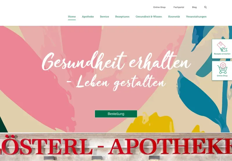 Homepage webu kloesterl-apotheke.de