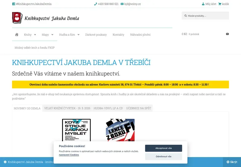 Homepage webu knihydeml.cz