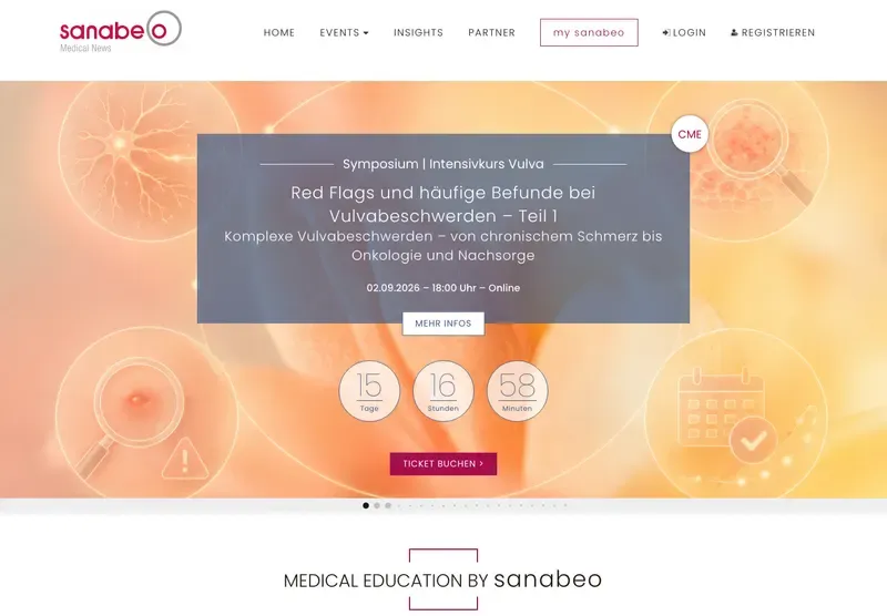 Homepage webu sanabeo-med.education